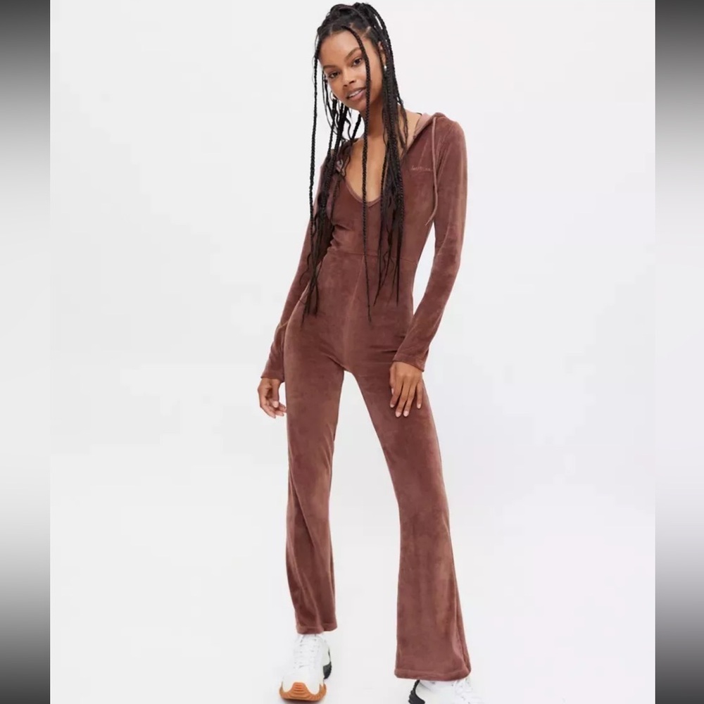 iets frans velour jumpsuit romper, xs